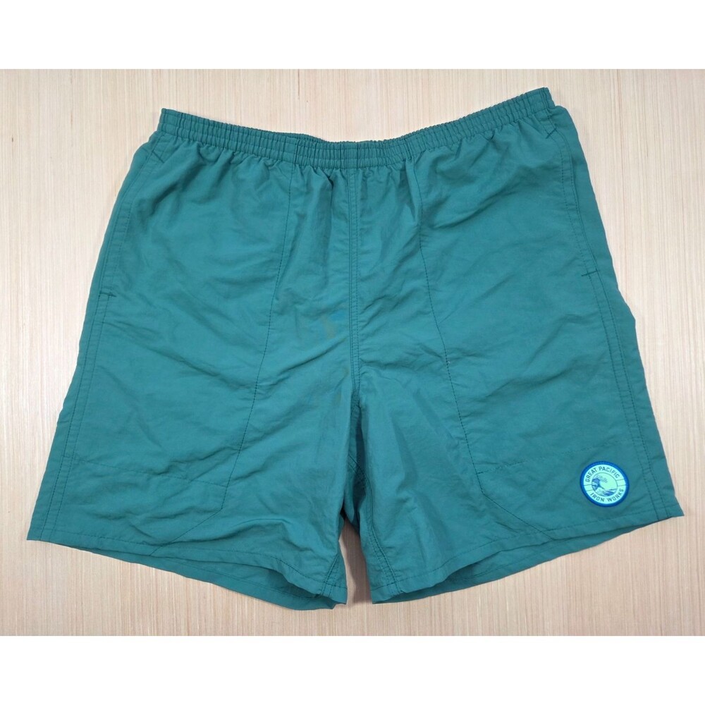 Patagonia Shorts Men's Large Baggies Great Pacific Iron Works Lined Green 58035